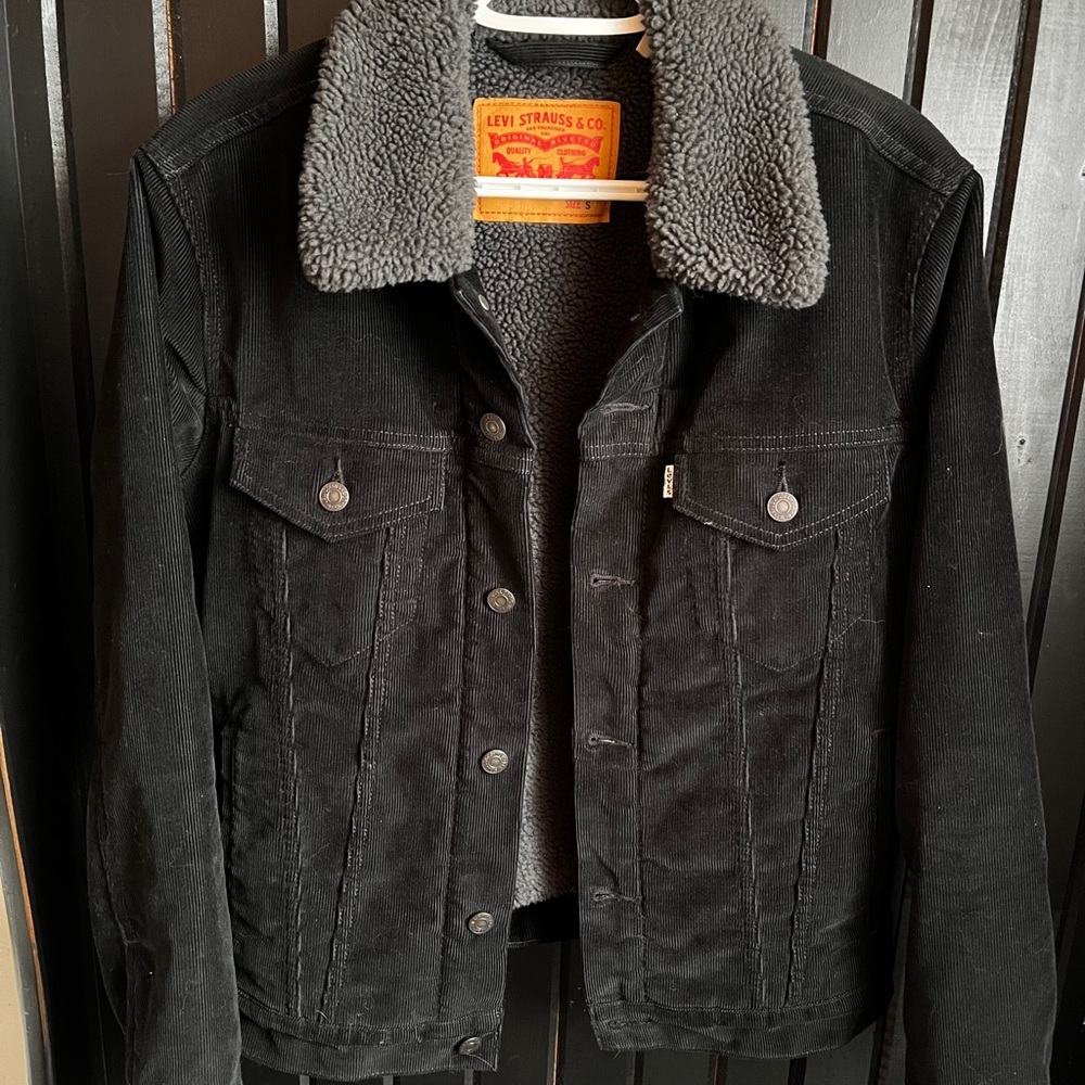 Levi's Black Corduroy Sherpa Jacket